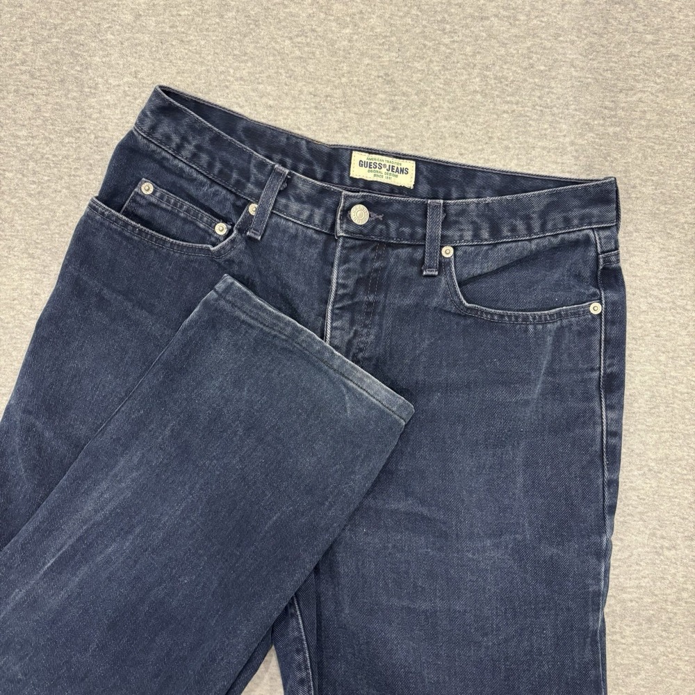 Vintage 90s Guess Jeans Mens Size 32x32 (Fits 31x29) Blue Dark Wash Made In USA